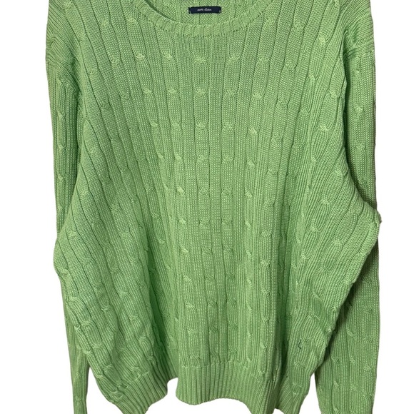 Polo Ralph Lauren Men’s Cable Knit Sweater Crew Neck Green Sz XL - Picture 2 of 11